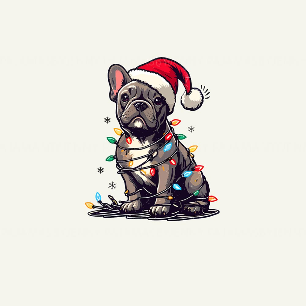 Cute French Bulldog Soft Matching Christmas Pajamas Cute French Bulldog Soft Matching Christmas Pajamas