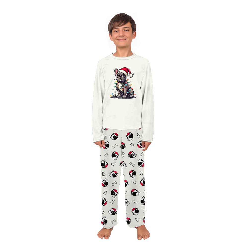 Cute French Bulldog Soft Matching Christmas Pajamas Cute French Bulldog Soft Matching Christmas Pajamas