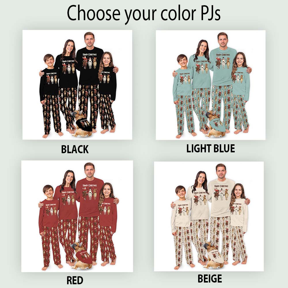 Christmas Pajamas With Horses On Them For Family All Sizes Christmas Pajamas With Horses On Them For Family All Sizes