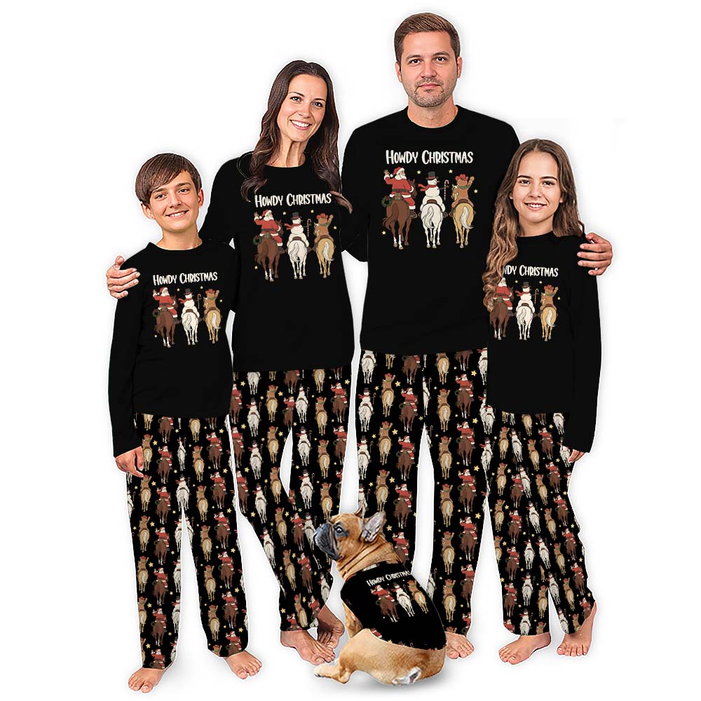Christmas Pajamas With Horses On Them For Family All Sizes Christmas Pajamas With Horses On Them For Family All Sizes