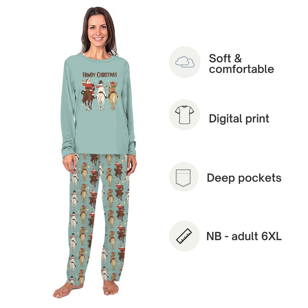 Christmas Pajamas With Horses On Them For Family All Sizes Christmas Pajamas With Horses On Them For Family All Sizes