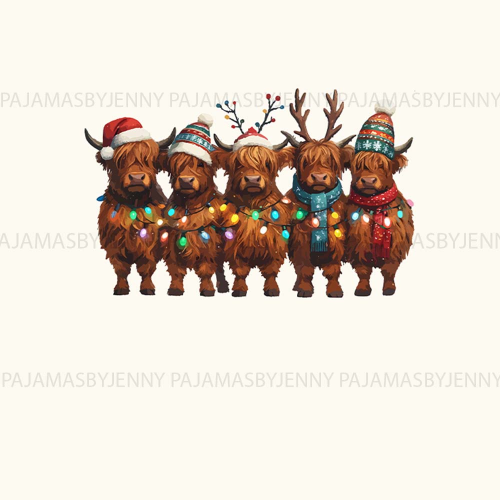 Highland Cow Pyjamas Adults With Plus Size And Pockets Highland Cow Pyjamas Adults With Plus Size And Pockets
