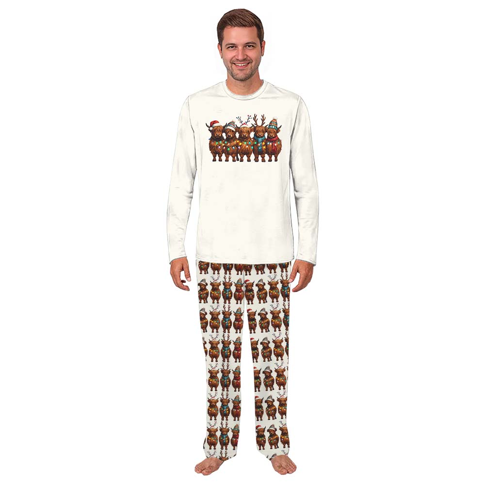 Highland Cow Pyjamas Adults With Plus Size And Pockets Highland Cow Pyjamas Adults With Plus Size And Pockets