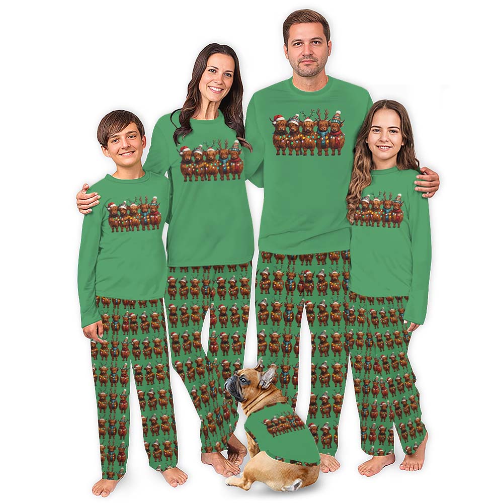 Highland Cow Pyjamas Adults With Plus Size And Pockets Highland Cow Pyjamas Adults With Plus Size And Pockets