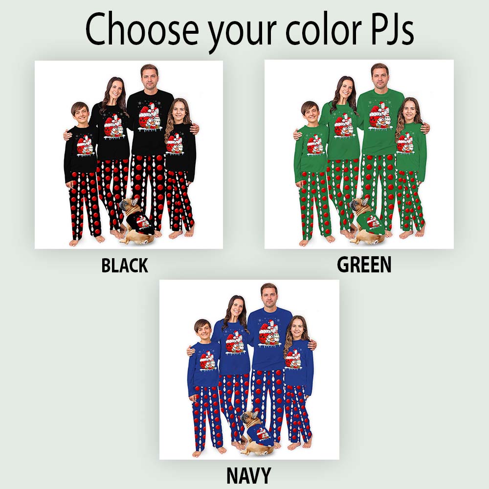 Plus Size Christmas Bowling Matching Family Pajamas With Pockets Plus Size Christmas Bowling Matching Family Pajamas With Pockets