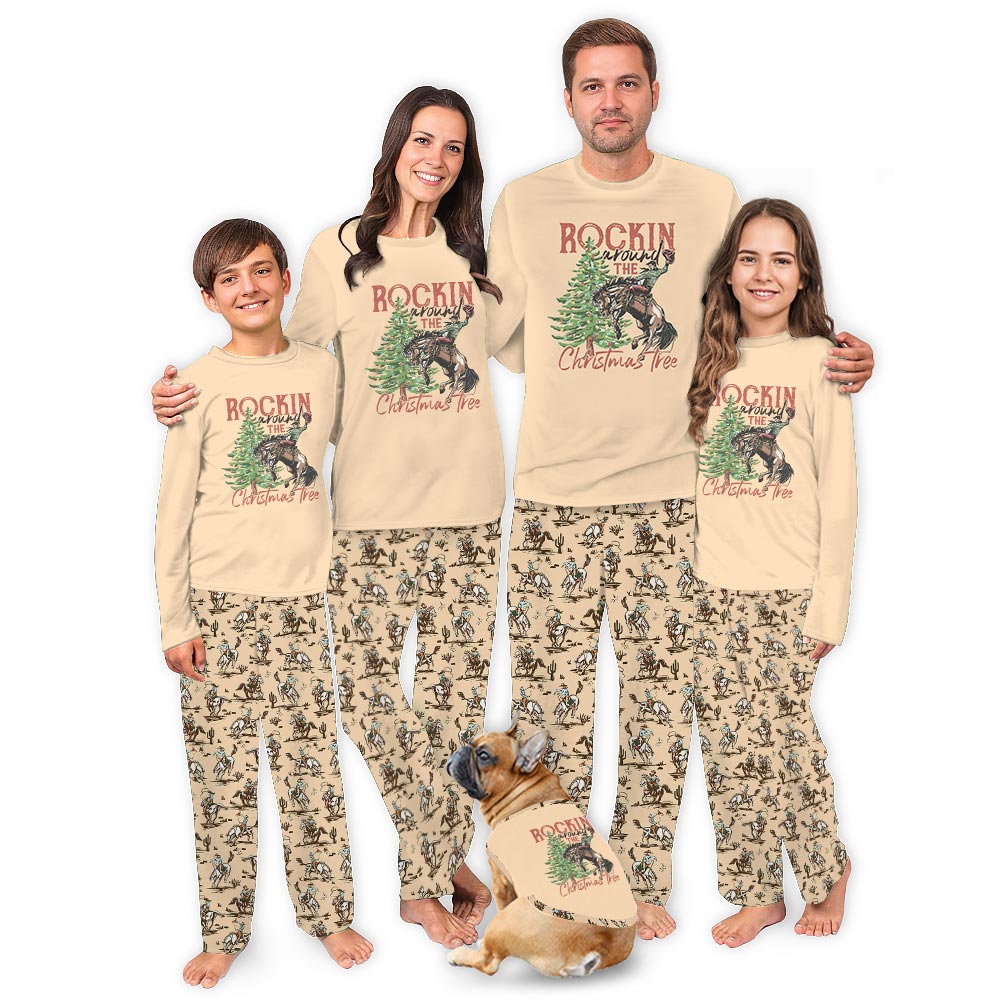 Rocking Around The Christmas Tree Pet and Human Matching Pajamas Rocking Around The Christmas Tree Pet and Human Matching Pajamas