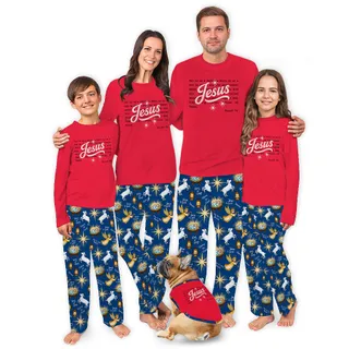 Faith-Based Holiday Long Sleeve Matching Christmas Pajamas
