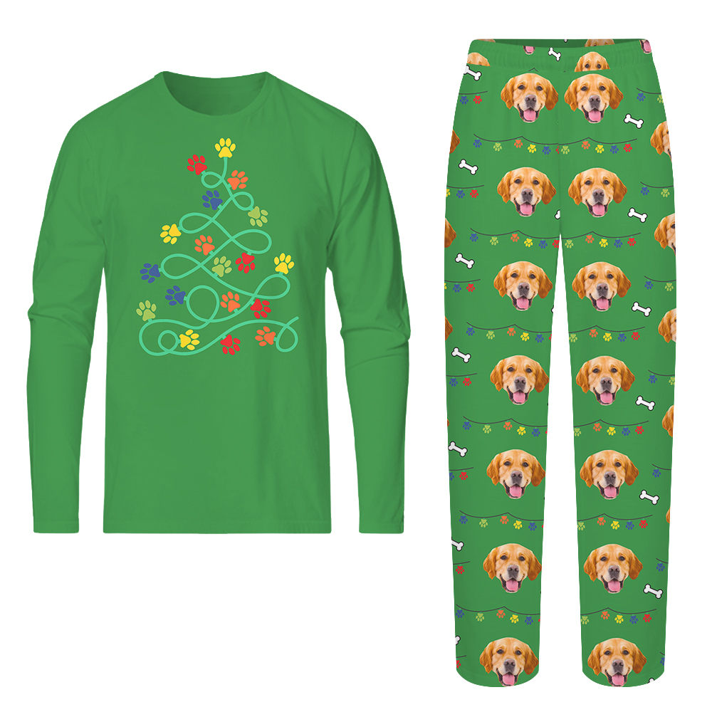 Custom Pet Face Christmas Pjs For Family And Dog Custom Pet Face Christmas Pjs For Family And Dog