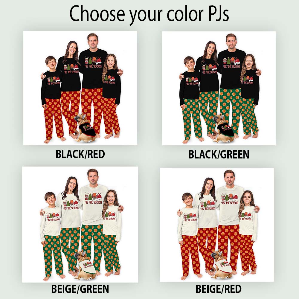 Plus Size Basketball Christmas Pajamas Saying Tis The Season