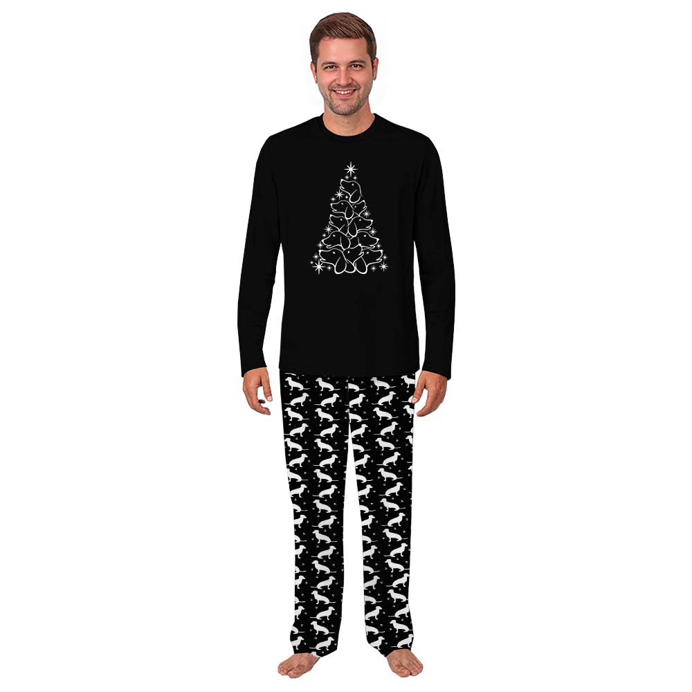 Basset Hound Christmas Tree Family Pajamas With Pockets Basset Hound Christmas Tree Family Pajamas With Pockets
