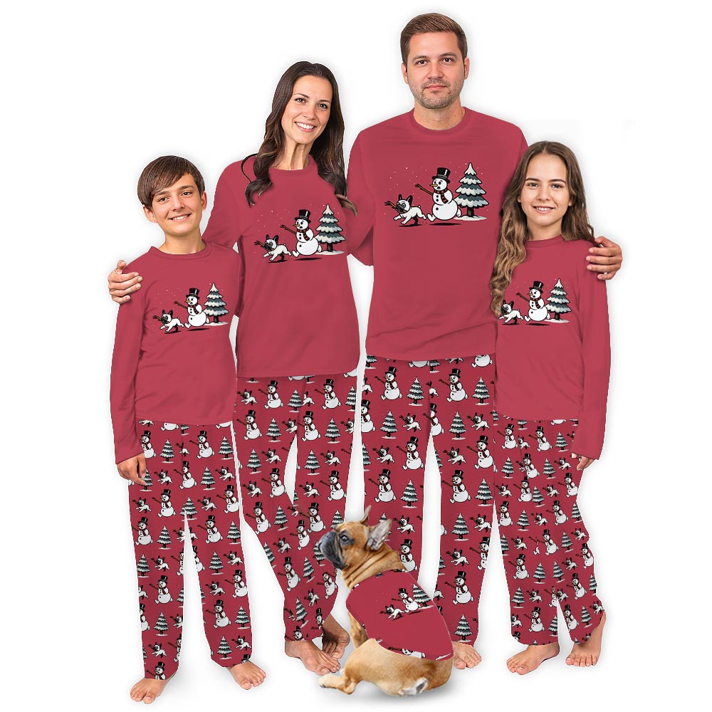 Funny Snowman And Dog Matching Christmas Pj Sets Funny Snowman And Dog Matching Christmas Pj Sets