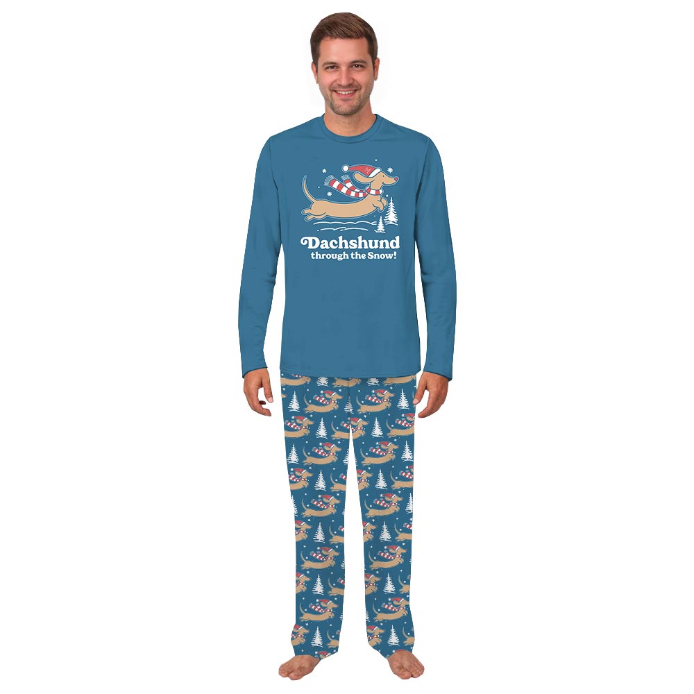 Matching christmas pajamas With Dachshund Through The Snow Matching christmas pajamas With Dachshund Through The Snow