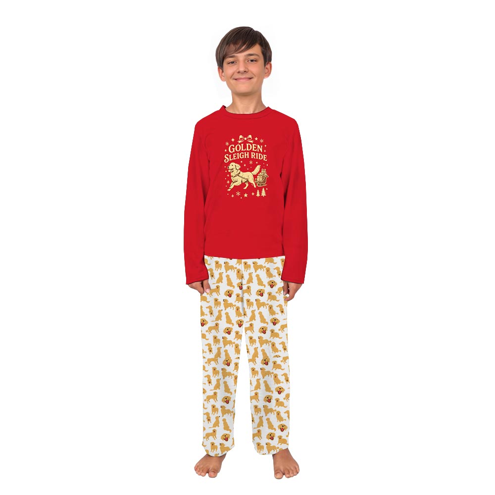 Golden Retriever Matching Dog And Owner Pajamas Christmas