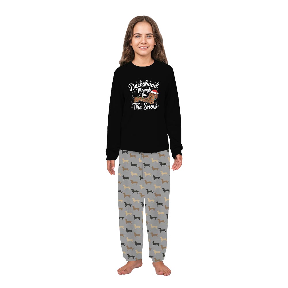 Dachshund Through The Snow Matching Christmas Pajamas