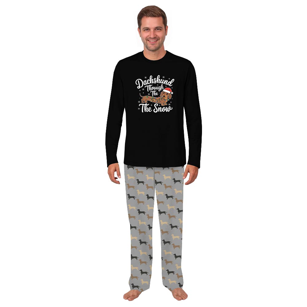 Dachshund Through The Snow Matching Christmas Pajamas