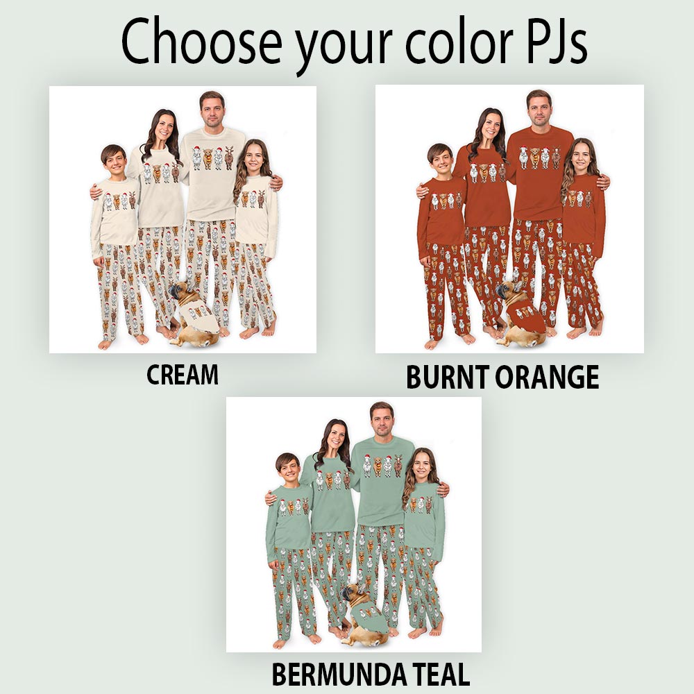 Adorable Highland Cow Matching Pjs For Family And Dog Adorable Highland Cow Matching Pjs For Family And Dog