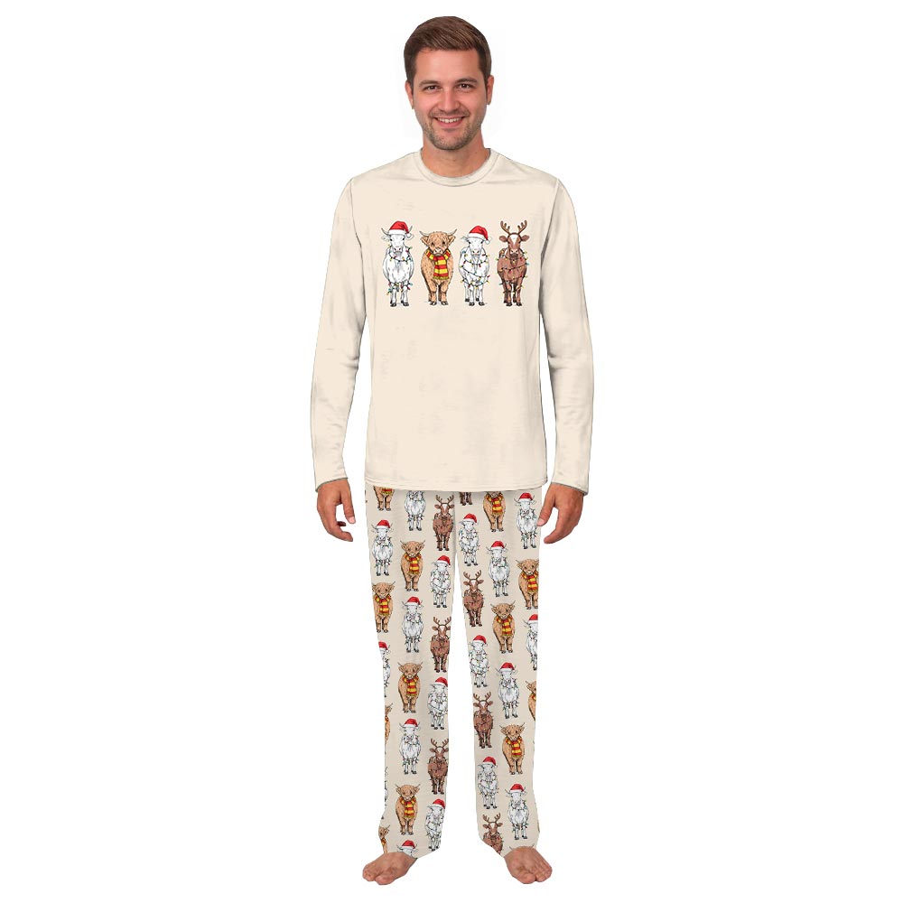 Adorable Highland Cow Matching Pjs For Family And Dog Adorable Highland Cow Matching Pjs For Family And Dog