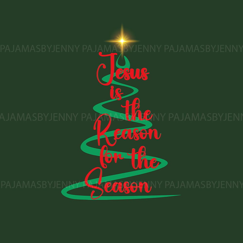 Christmas Tree Jesus is The Reason Matching Family Pyjama Sets Christmas Tree Jesus is The Reason Matching Family Pyjama Sets