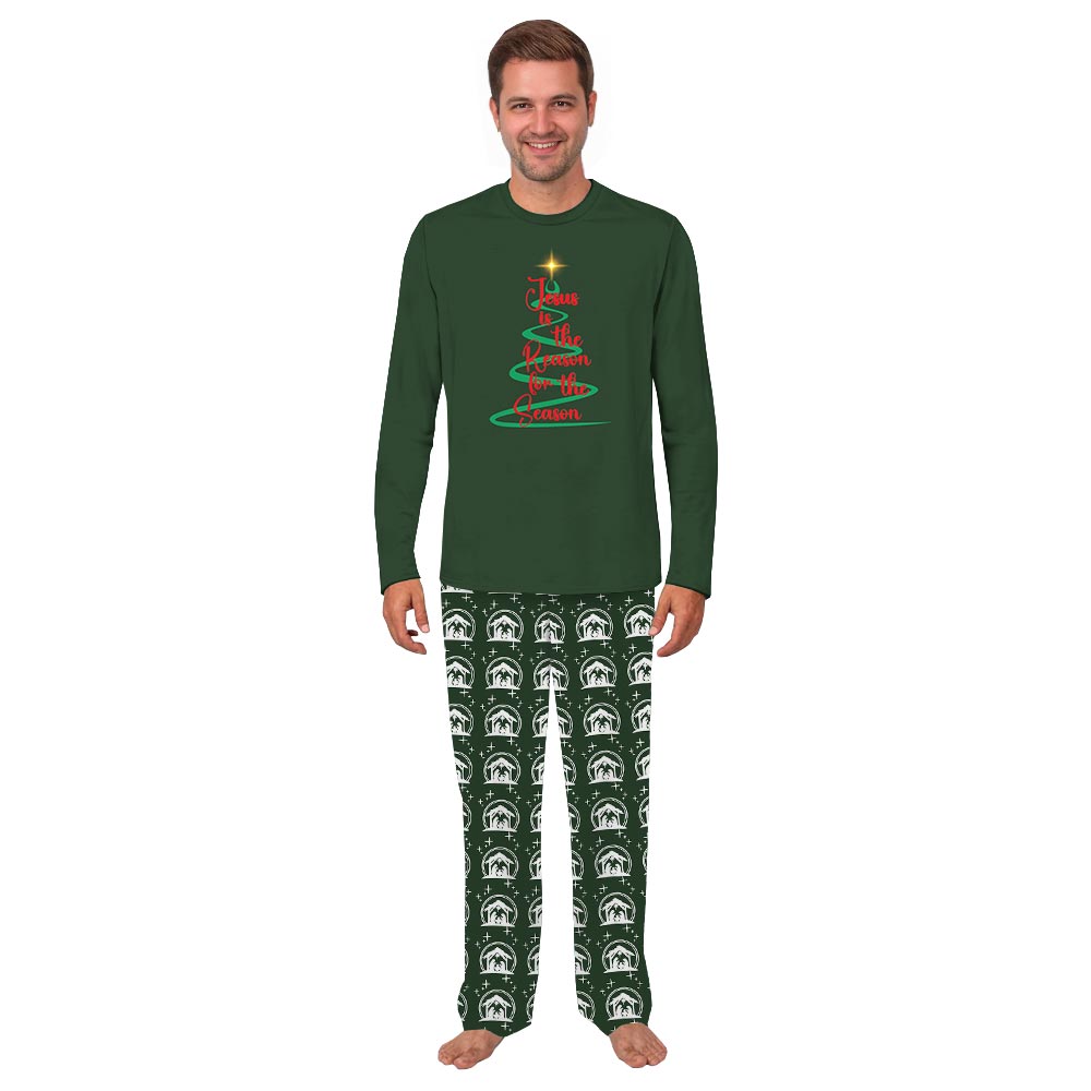 Christmas Tree Jesus is The Reason Matching Family Pyjama Sets Christmas Tree Jesus is The Reason Matching Family Pyjama Sets
