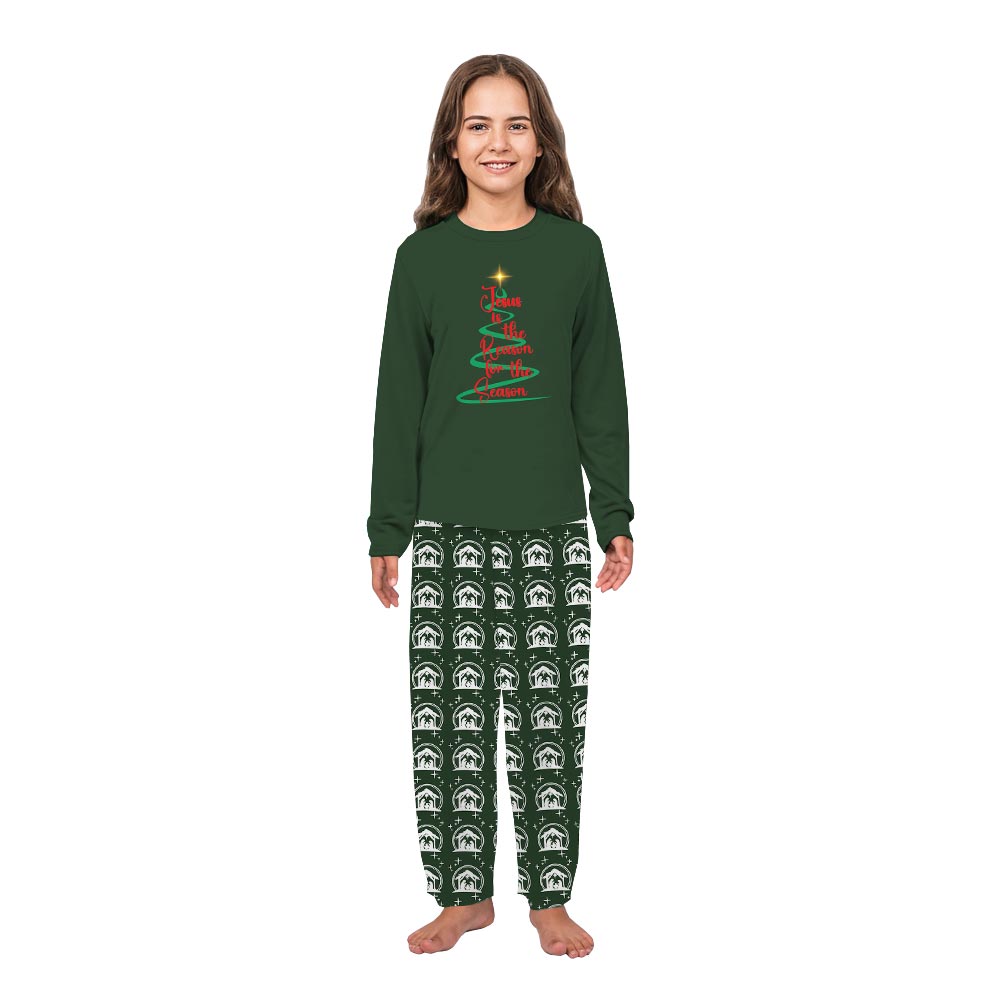 Christmas Tree Jesus is The Reason Matching Family Pyjama Sets Christmas Tree Jesus is The Reason Matching Family Pyjama Sets