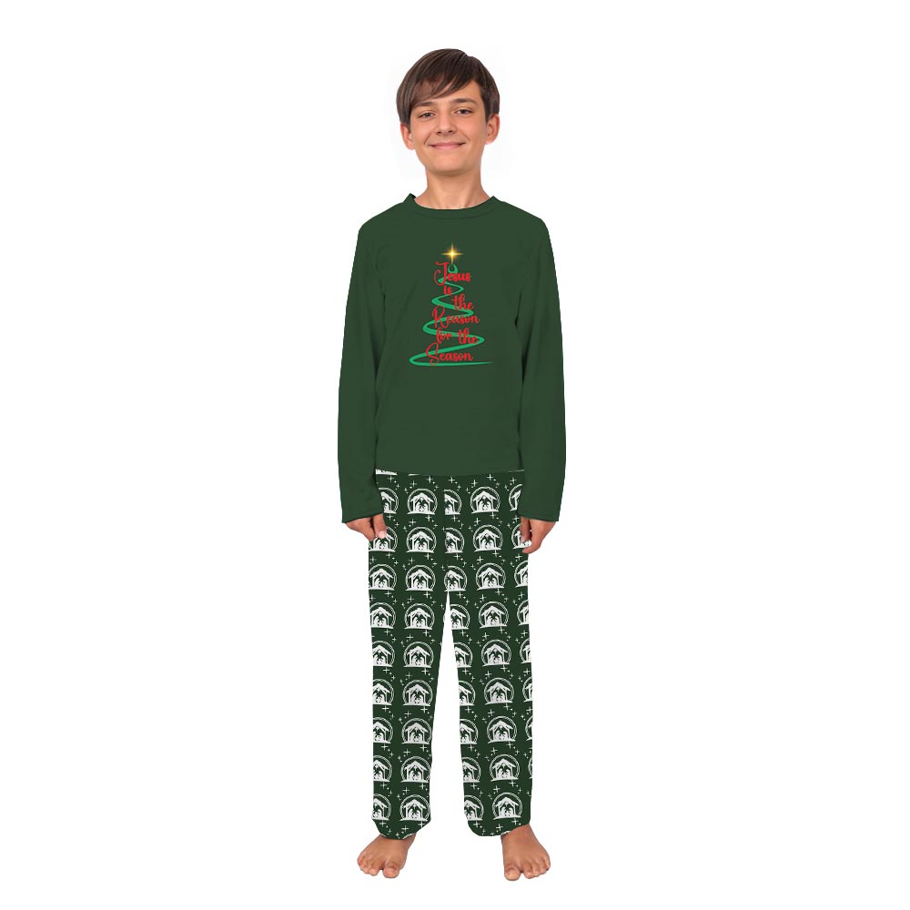 Christmas Tree Jesus is The Reason Matching Family Pyjama Sets Christmas Tree Jesus is The Reason Matching Family Pyjama Sets