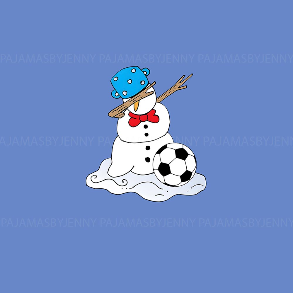 Funny Soccer Snowman Matching Pj Sets For Christmas