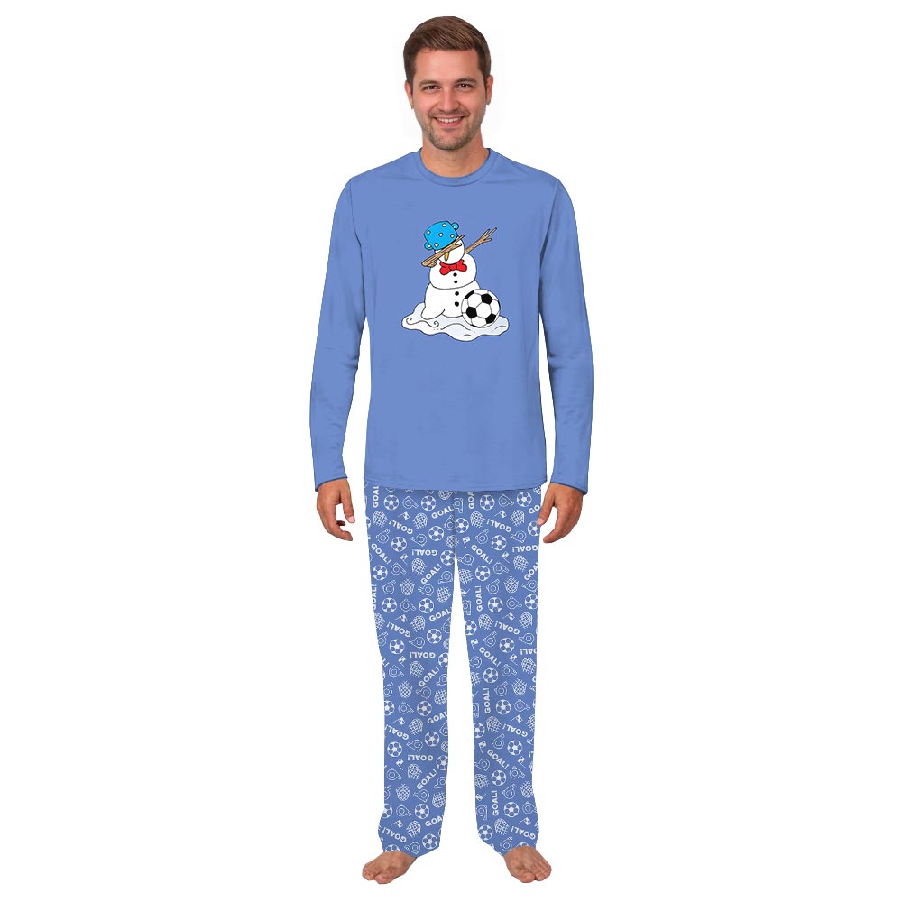 Funny Soccer Snowman Matching Pj Sets For Christmas