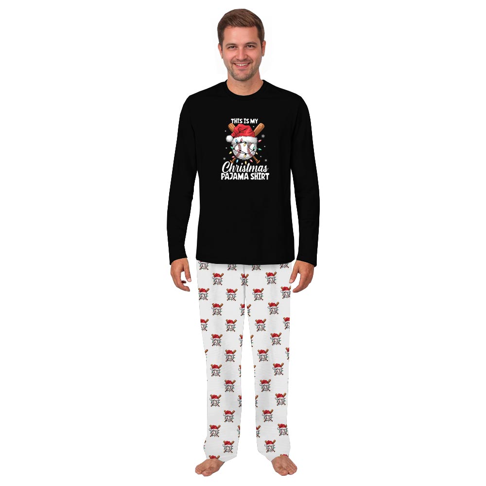Baseball This is My Christmas Pajama Shirt Matching Family Jammies
