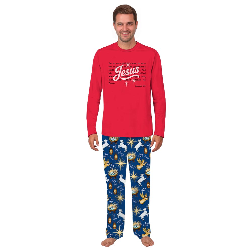 Faith-Based Holiday Long Sleeve Matching Christmas Pajamas