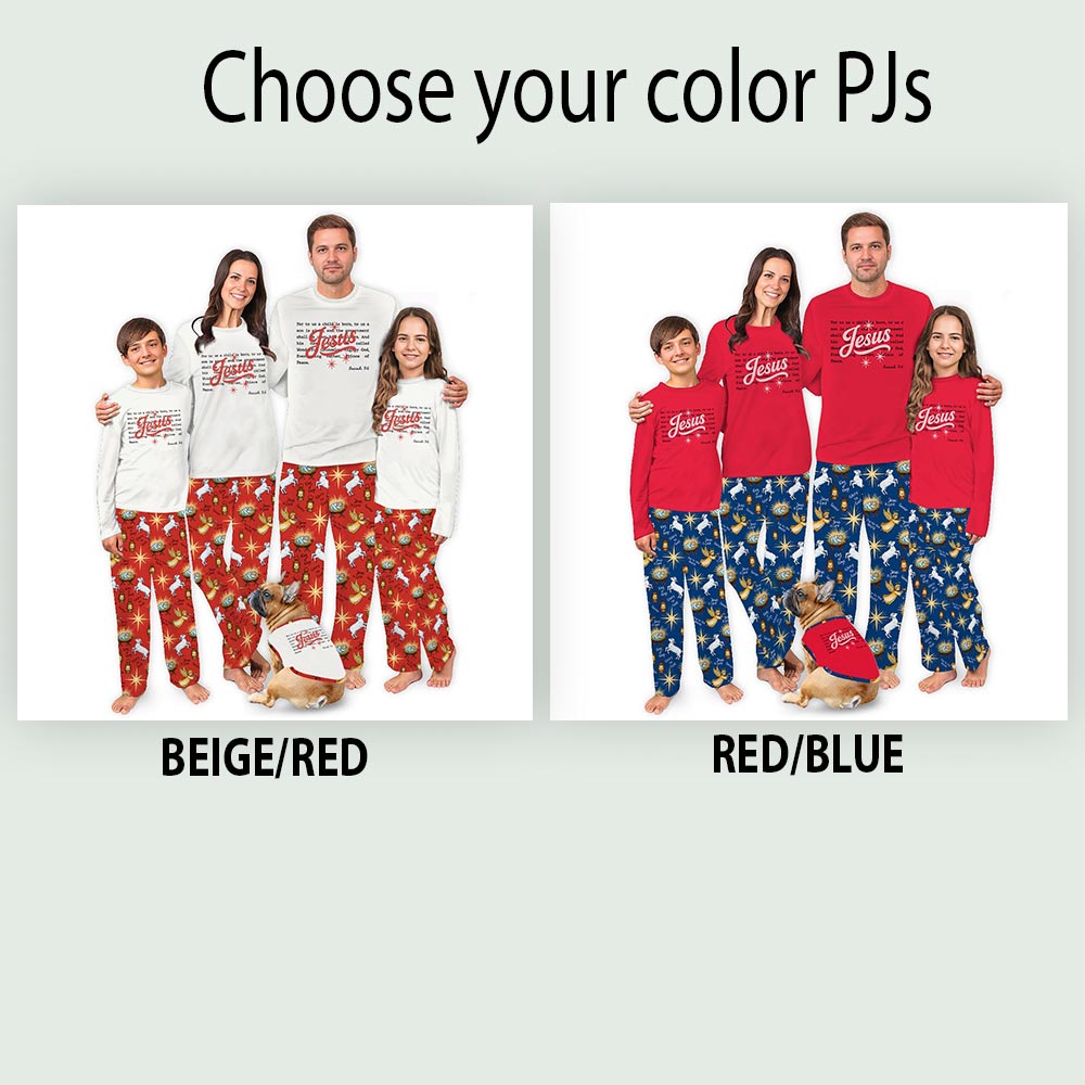 Faith-Based Holiday Long Sleeve Matching Christmas Pajamas
