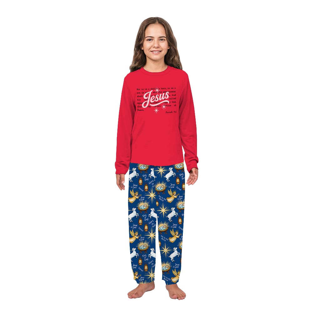 Faith-Based Holiday Long Sleeve Matching Christmas Pajamas