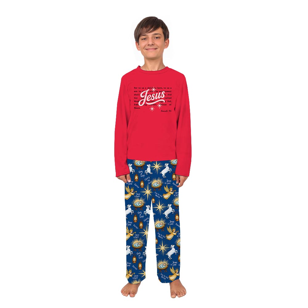 Faith-Based Holiday Long Sleeve Matching Christmas Pajamas