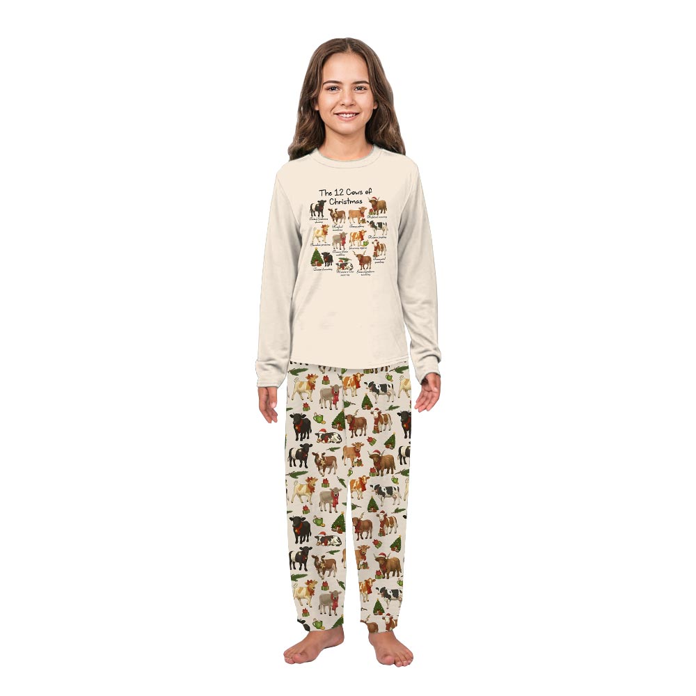 The Twelve Cows of Christmas Matching Pjs For Family And Dog The Twelve Cows of Christmas Matching Pjs For Family And Dog