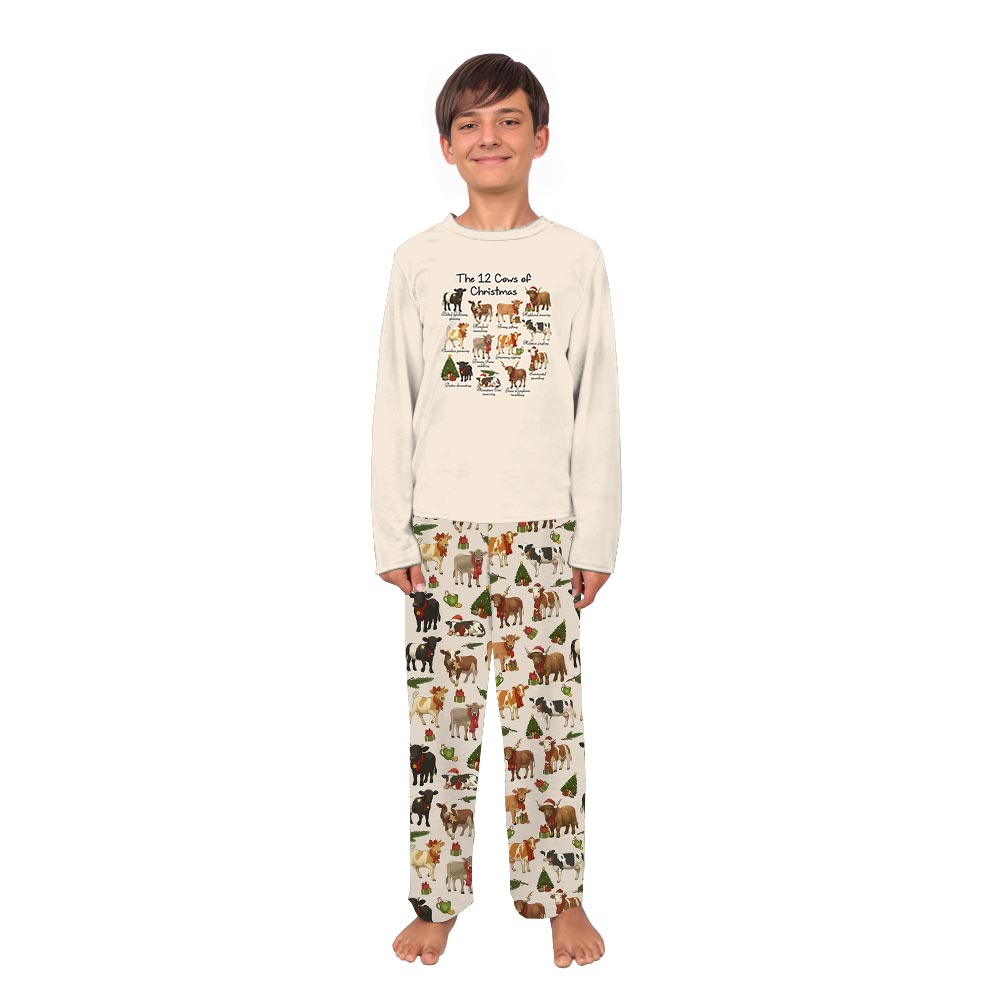 The Twelve Cows of Christmas Matching Pjs For Family And Dog The Twelve Cows of Christmas Matching Pjs For Family And Dog