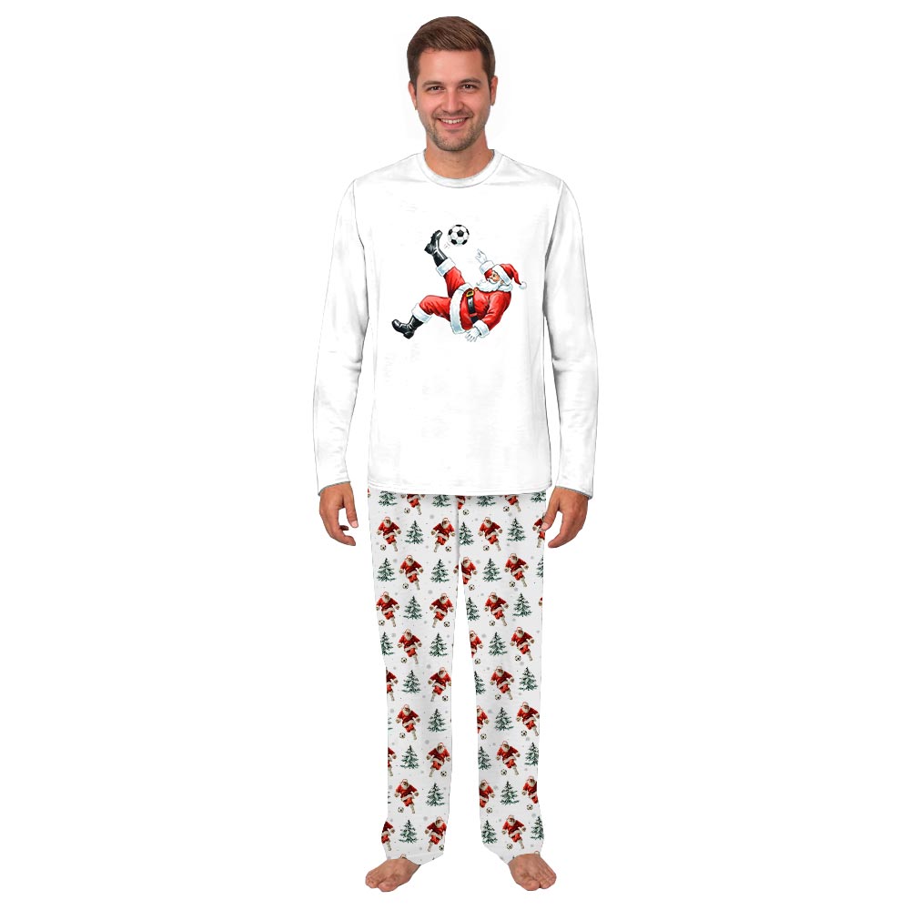 Christmas Soccer Santa Player Holiday Family Matching Pajamas