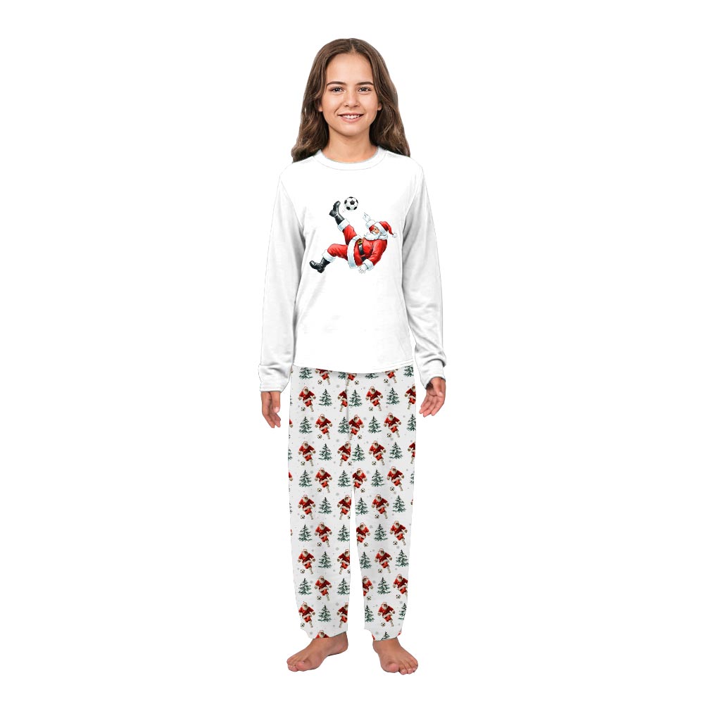 Christmas Soccer Santa Player Holiday Family Matching Pajamas