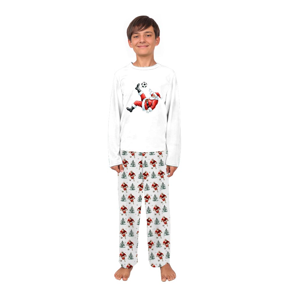 Christmas Soccer Santa Player Holiday Family Matching Pajamas