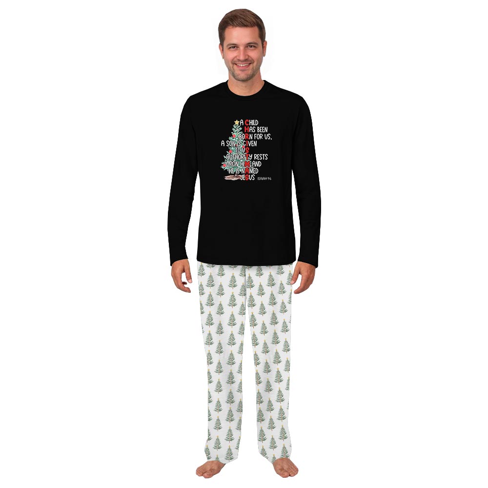 Jesus Christian Matching Christmas Pajamas Long Sleeve
