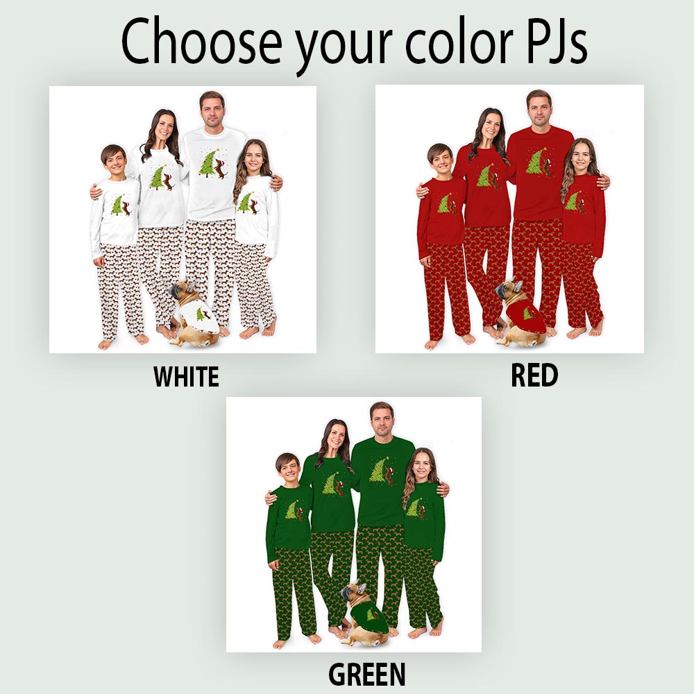 Dachshund and Christmas Tree Matching Pajamas For The Whole Family Dachshund and Christmas Tree Matching Pajamas For The Whole Family