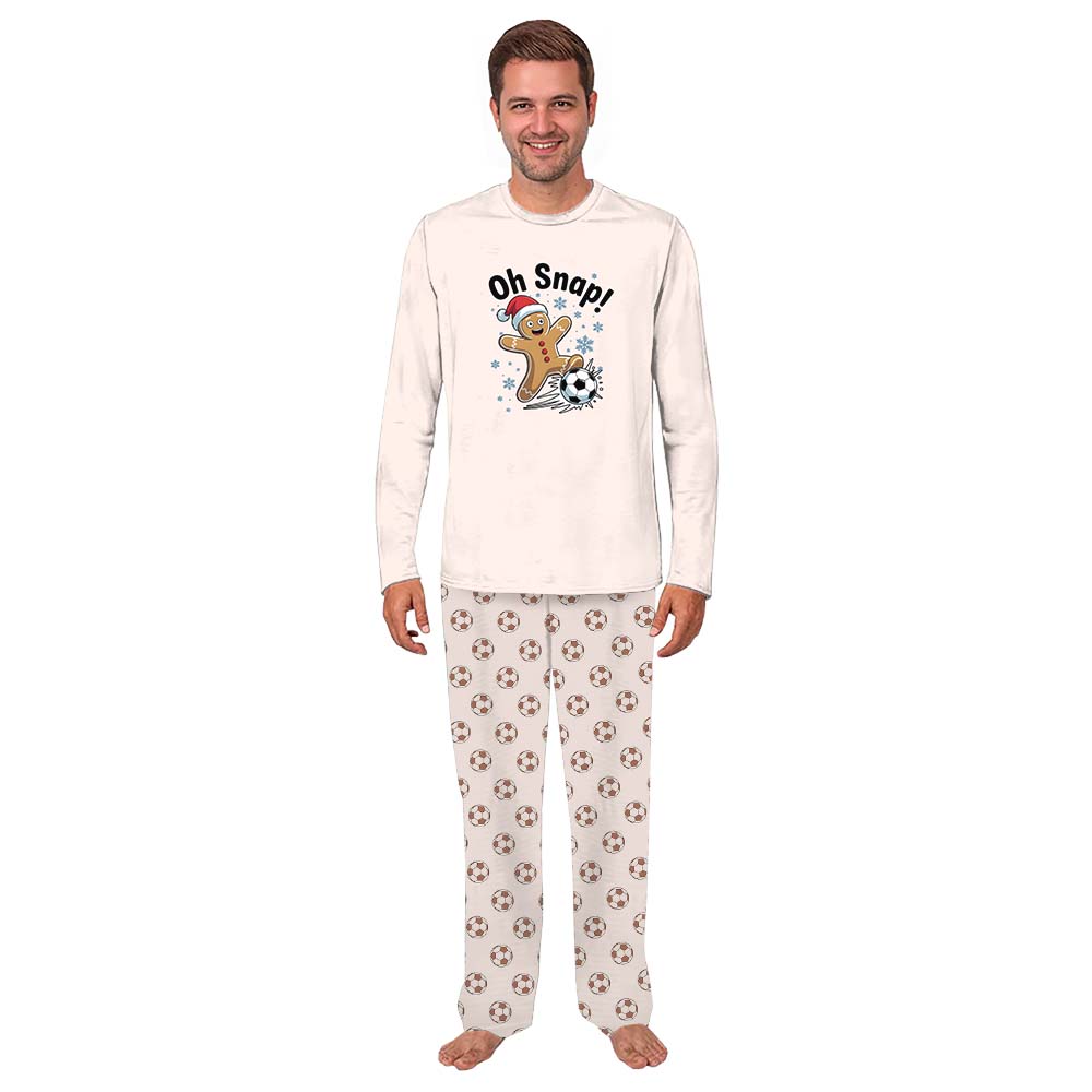 Funny Christmas Pajamas For Adults And Kids With Soccer Gingerbread Man Funny Christmas Pajamas For Adults And Kids With Soccer Gingerbread Man