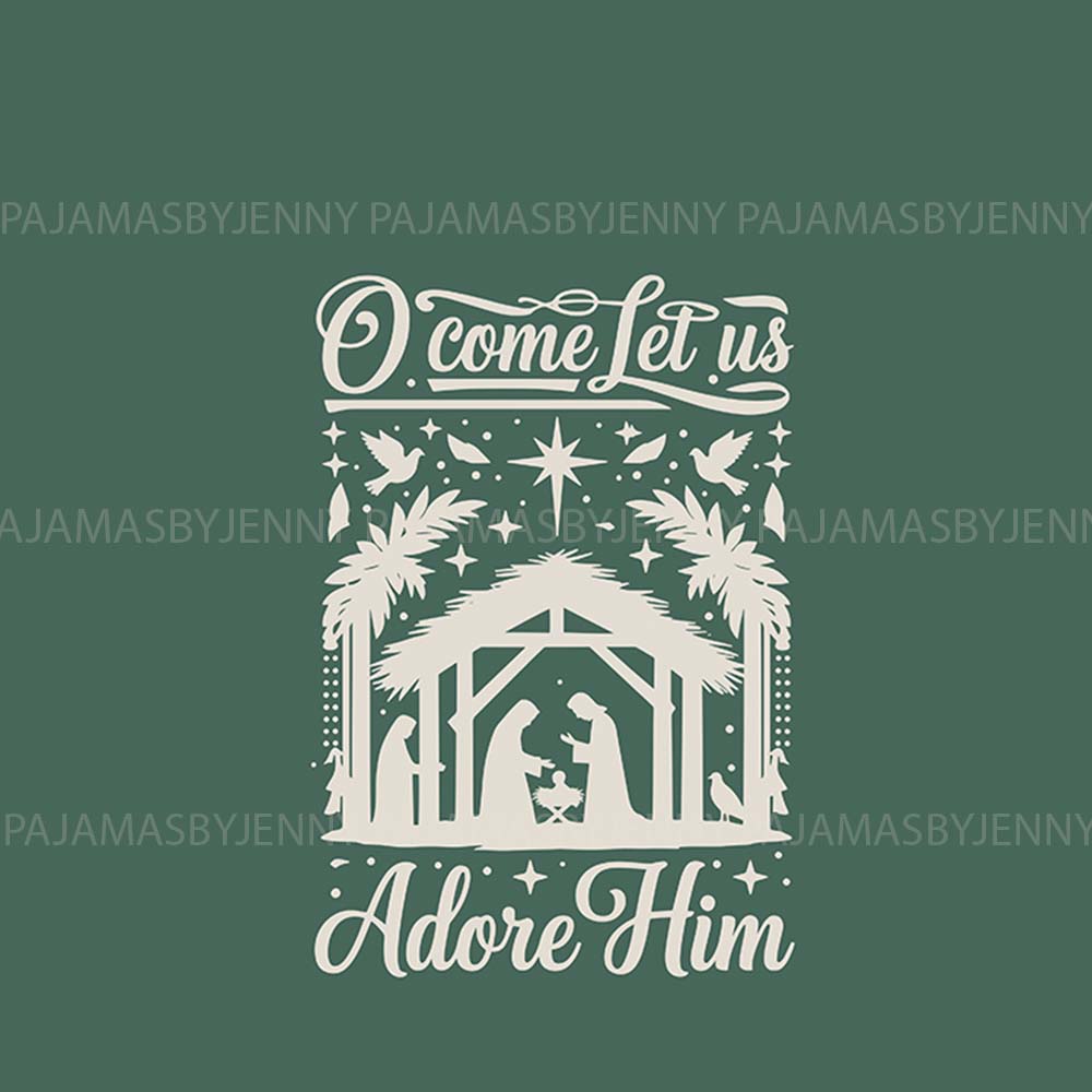 O Come Let Us Adore Him Matching Christian Christmas Pjs With Dog O Come Let Us Adore Him Matching Christian Christmas Pjs With Dog