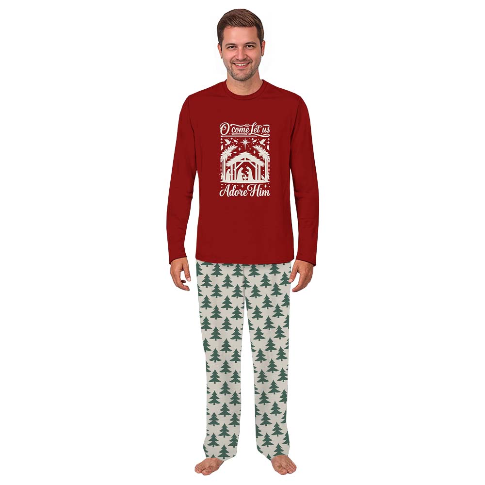 O Come Let Us Adore Him Matching Christian Christmas Pjs With Dog O Come Let Us Adore Him Matching Christian Christmas Pjs With Dog