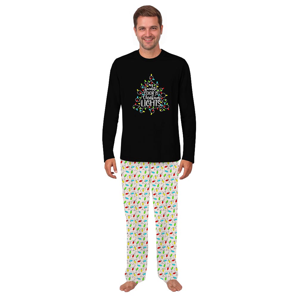 Christmas Light Dog And Owner Matching Family Jammies