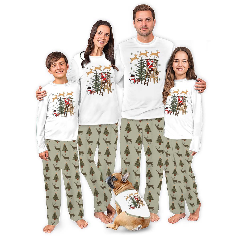 Christmas Classic Camo Pajamas For The Whole Family With Plus Size