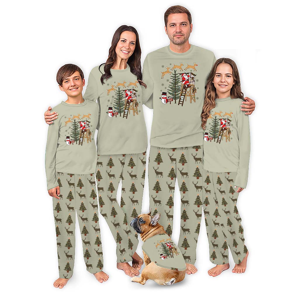 Christmas Classic Camo Pajamas For The Whole Family With Plus Size