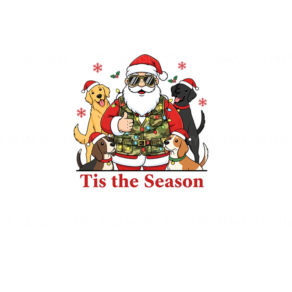 Santa Camouflage Christmas Pajamas Matching Family