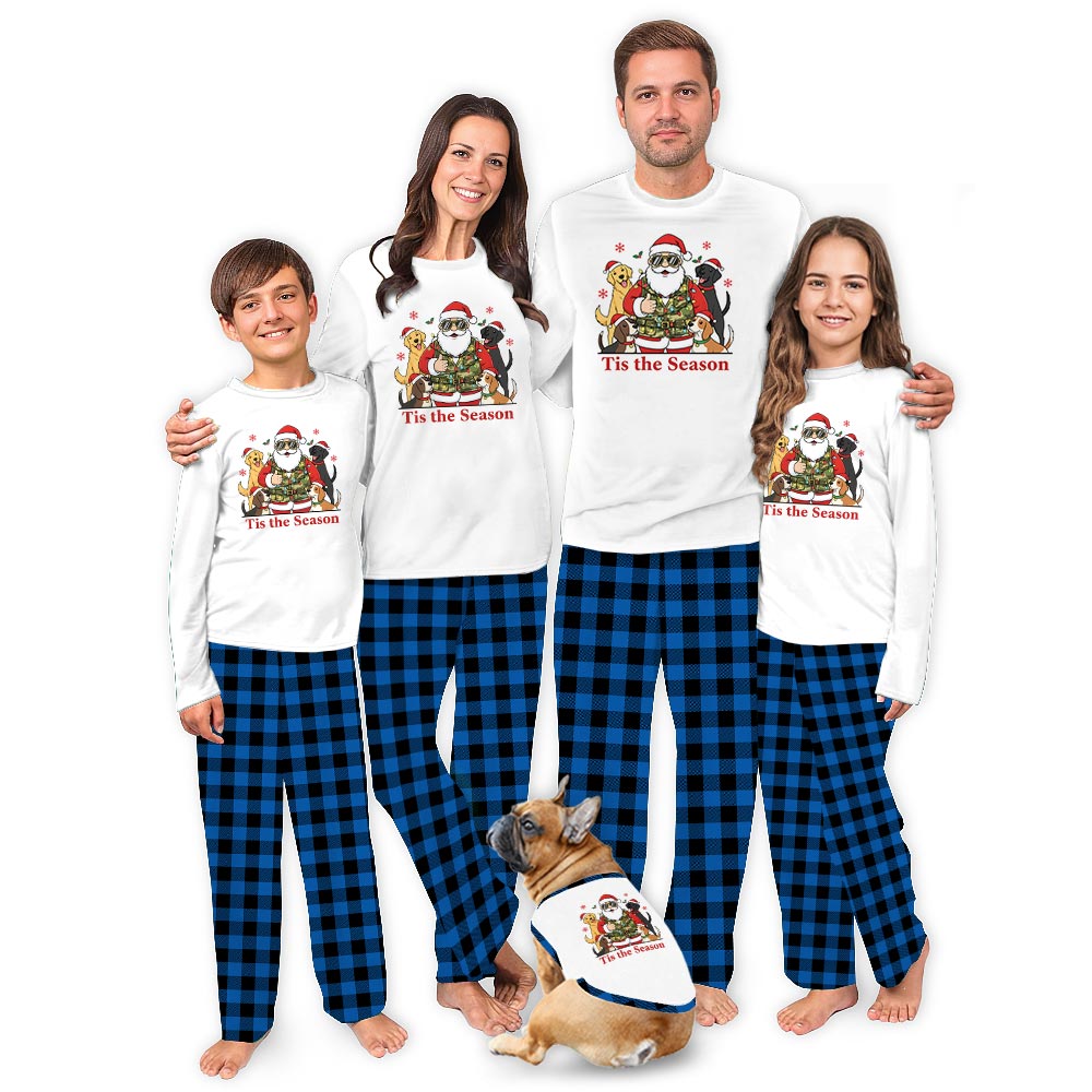 Santa Camouflage Christmas Pajamas Matching Family