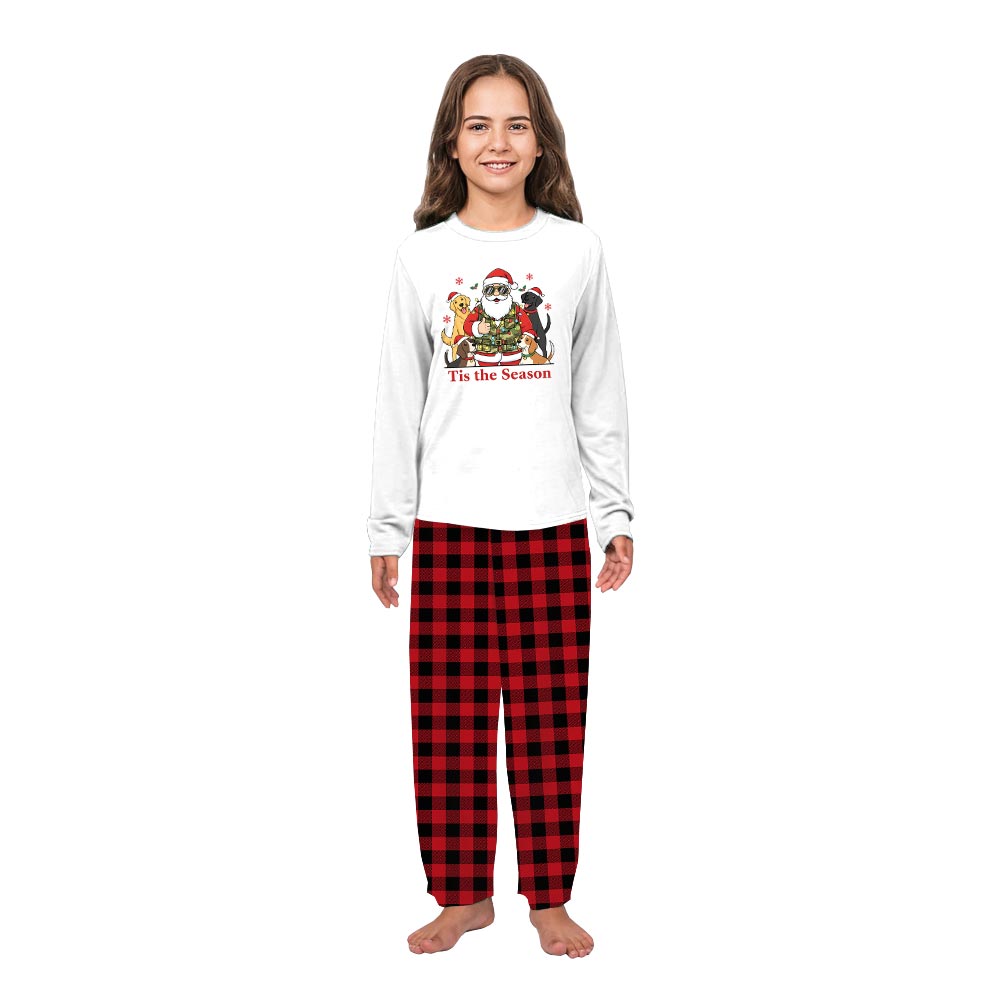 Santa Camouflage Christmas Pajamas Matching Family