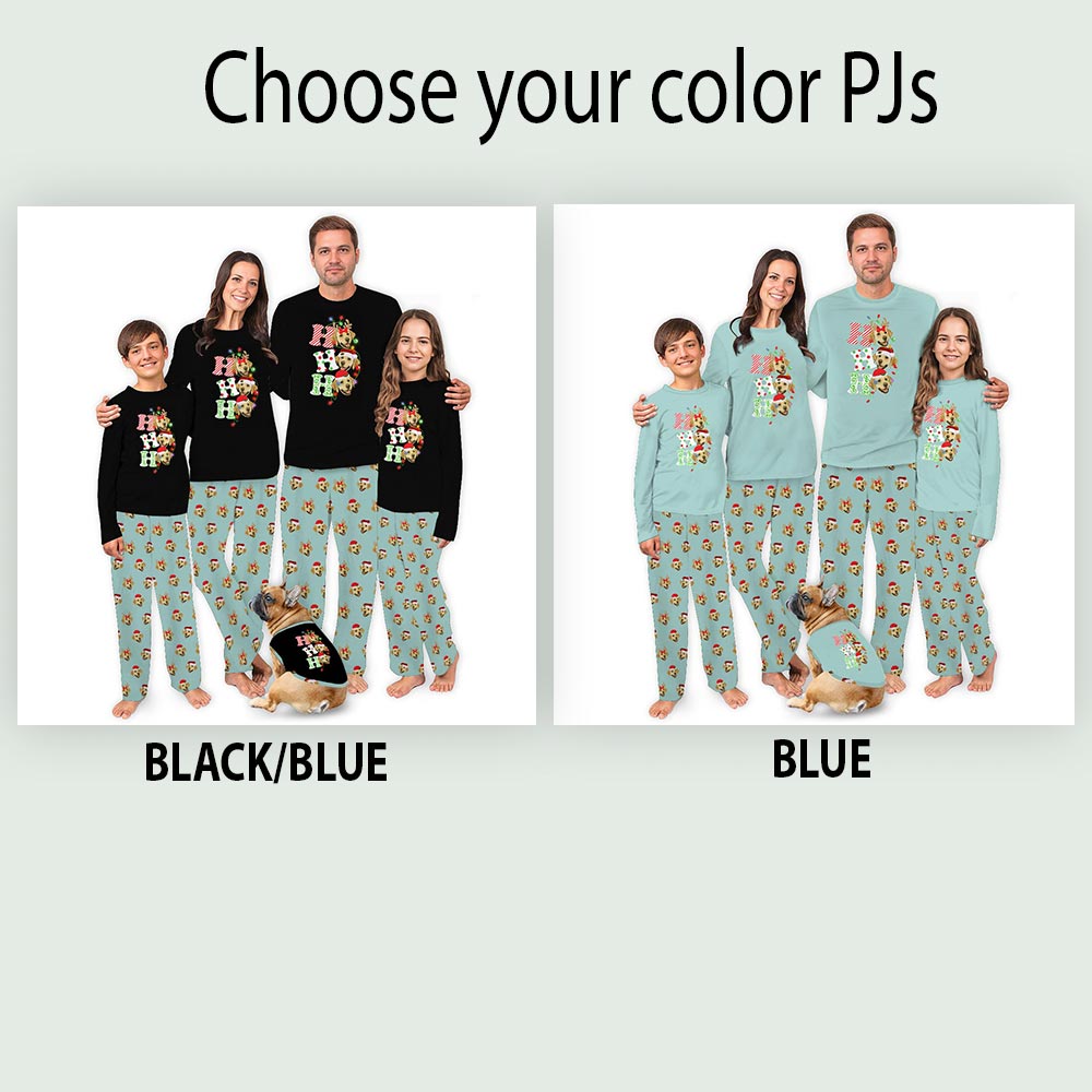 Golden Retriever Ho Ho Ho Christmas Holiday Family Pajamas