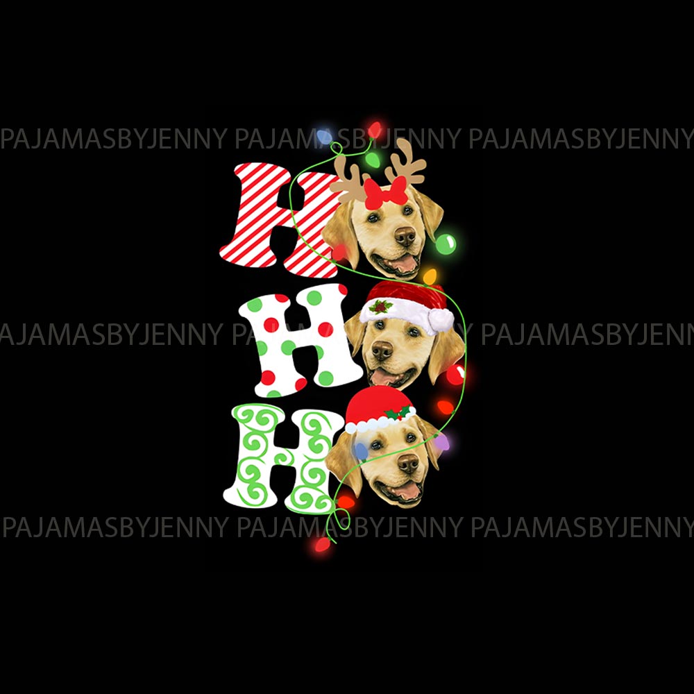 Golden Retriever Ho Ho Ho Christmas Holiday Family Pajamas